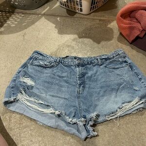 Wild Fable Blue Distressed Jean Shorts